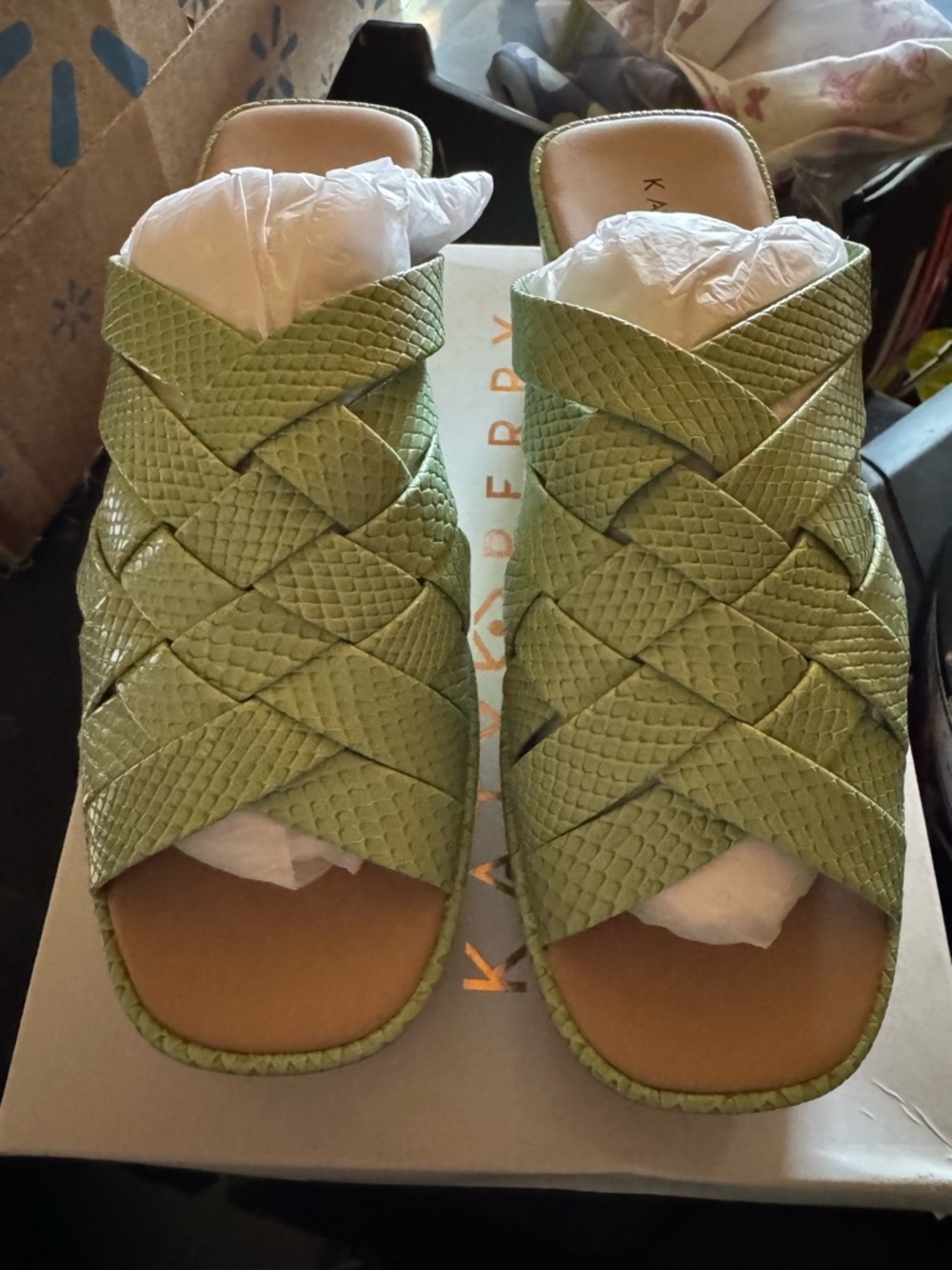 Green women sandals